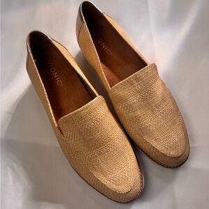 Vionic Raffia Platform Loafers Wide Width 10
